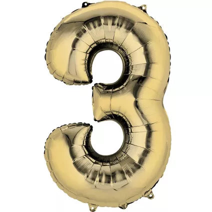 Foil Number Balloon-Gold