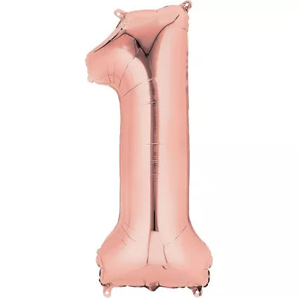 Foil Number Balloon-Rose Gold