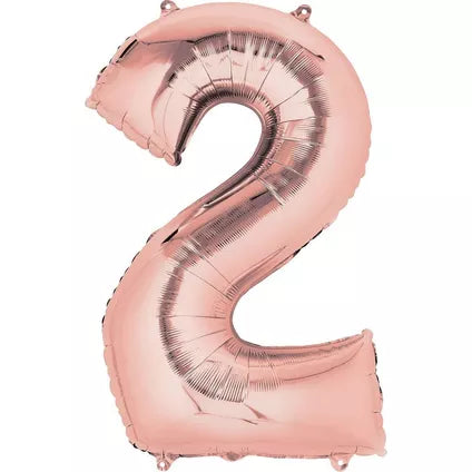 Foil Number Balloon-Rose Gold