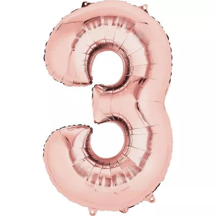 Foil Number Balloon-Rose Gold