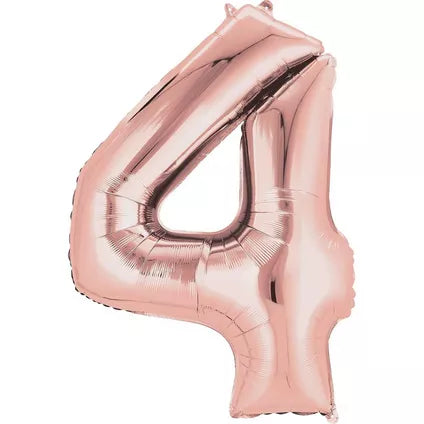 Foil Number Balloon-Rose Gold