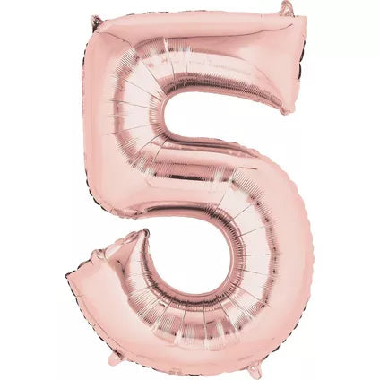 Foil Number Balloon-Rose Gold