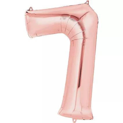 Foil Number Balloon-Rose Gold