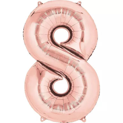 Foil Number Balloon-Rose Gold