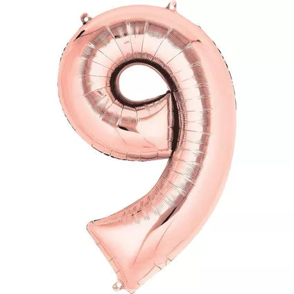 Foil Number Balloon-Rose Gold