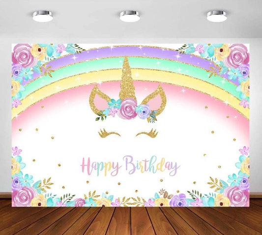 Vinyl Backdrops-Birthday