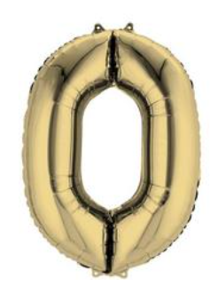 Foil Number Balloon-Gold