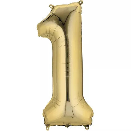 Foil Number Balloon-Gold