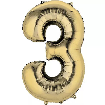 Foil Number Balloon-Gold