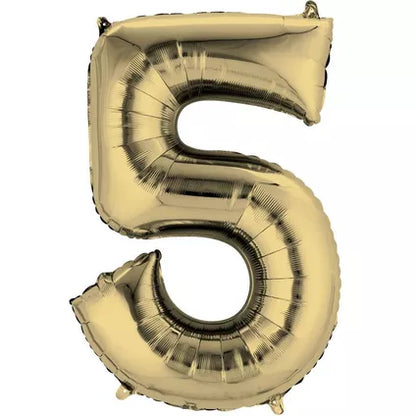 Foil Number Balloon-Gold