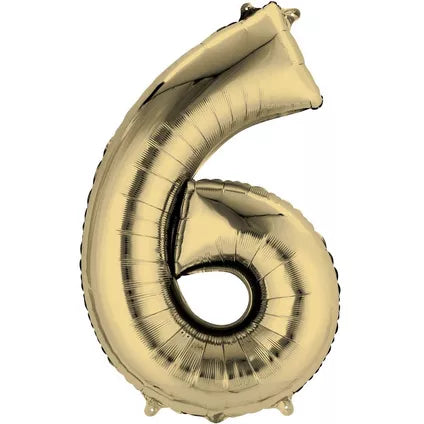 Foil Number Balloon-Gold