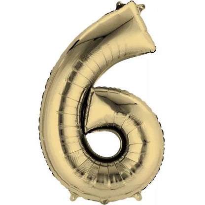 Foil Number Balloon-Gold