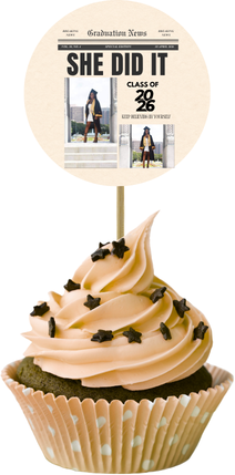 Grad Cupcake Toppers