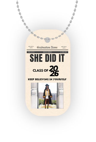Grad Dog Tag