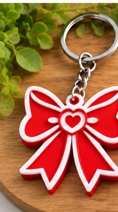 Red Bow Can Opener with colored bow and complete white outline, approved reference photo