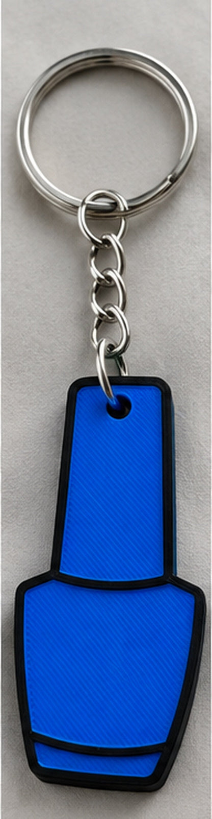 Blue Nail Polish Can Opener with black top and black outline, approved upright reference photo