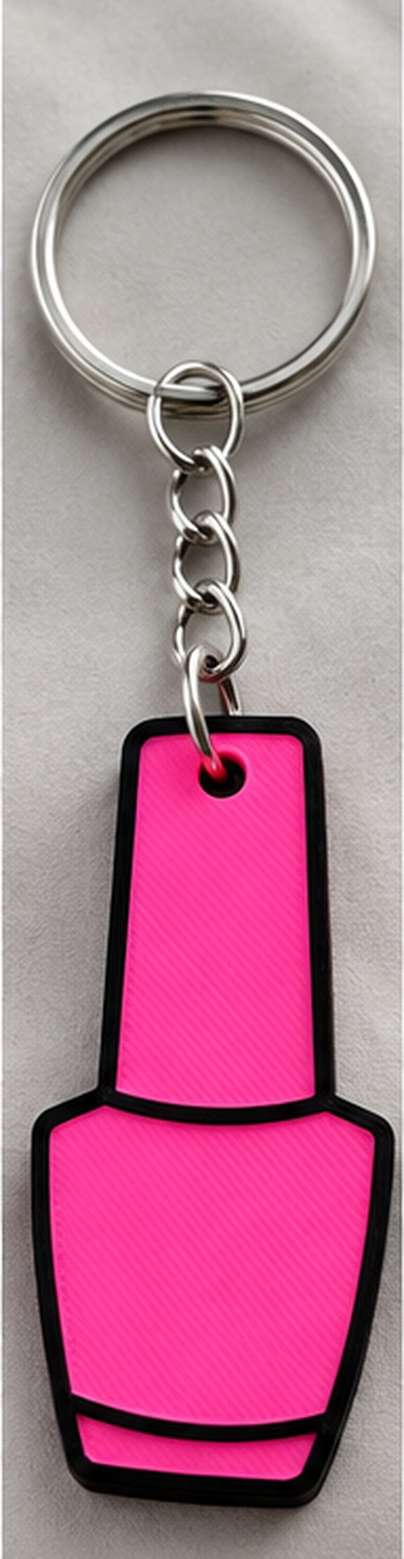 Pink Nail Polish Can Opener with black top and black outline, approved upright reference photo