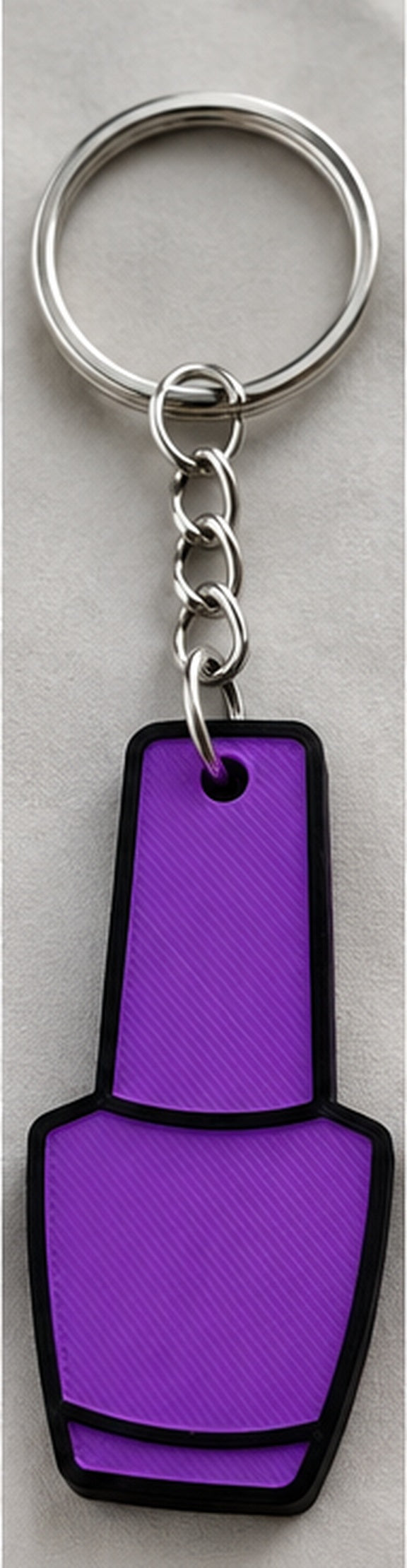 Purple Nail Polish Can Opener with black top and black outline, approved upright reference photo