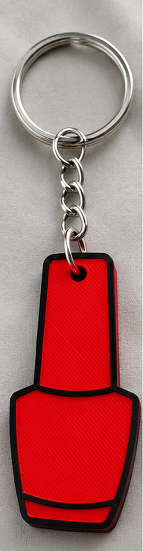 Red Nail Polish Can Opener with black top and black outline, approved upright reference photo
