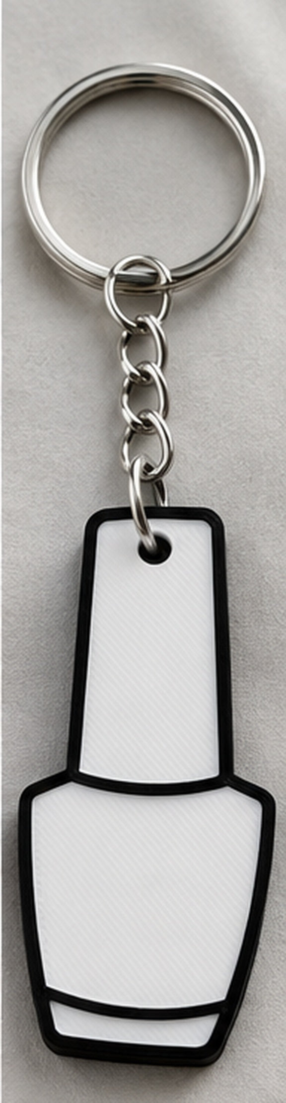 White Nail Polish Can Opener with black top and black outline, approved upright reference photo