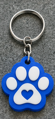 Blue base Paw Can Opener with white raised paw