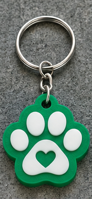 Green base Paw Can Opener with white raised paw